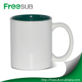 Usine de SUNMETA fournir 11oz tasses de sublimation en céramique couleur intérieure